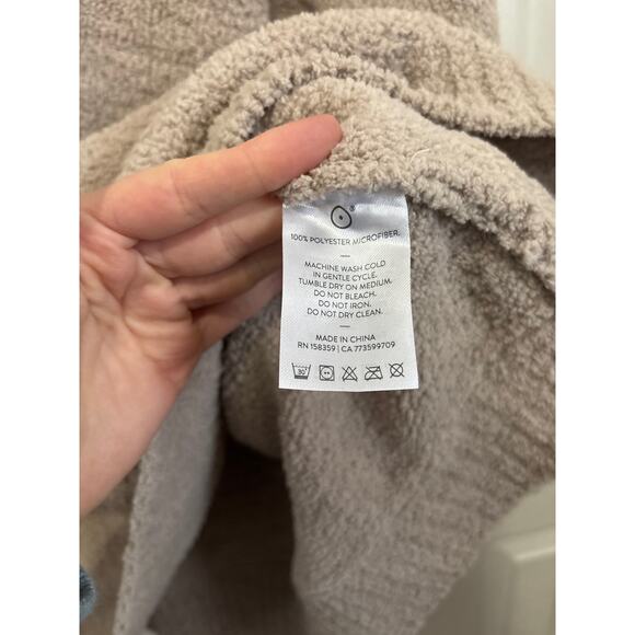 Sunday Citizen Snug Soft Cozy Taupe Teddie Blanket Hoodie One Size - Picture 7 of 7